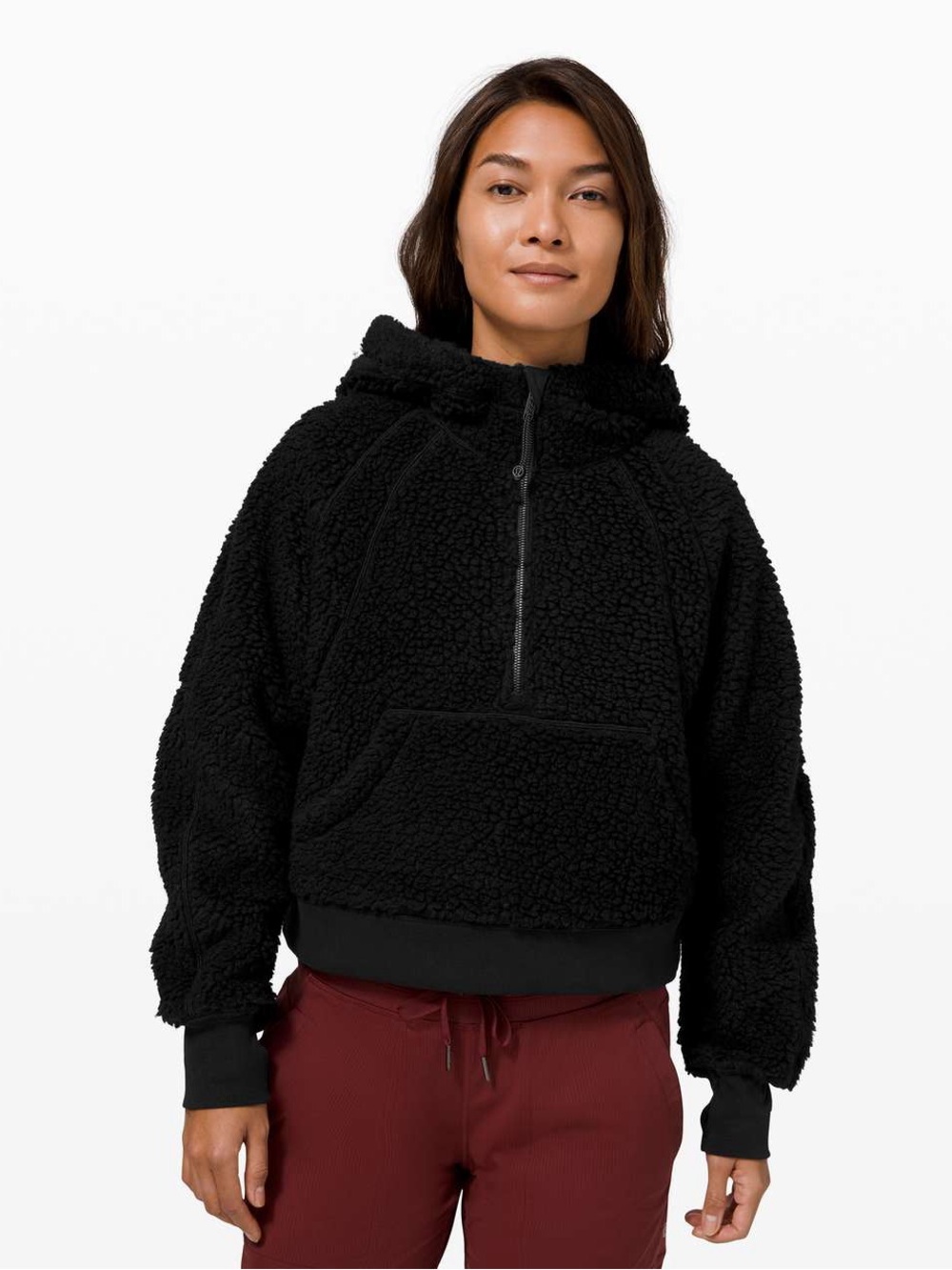 Lululemon Scuba Oversized Sherpa 1/2 Zip
Black size Xs/s